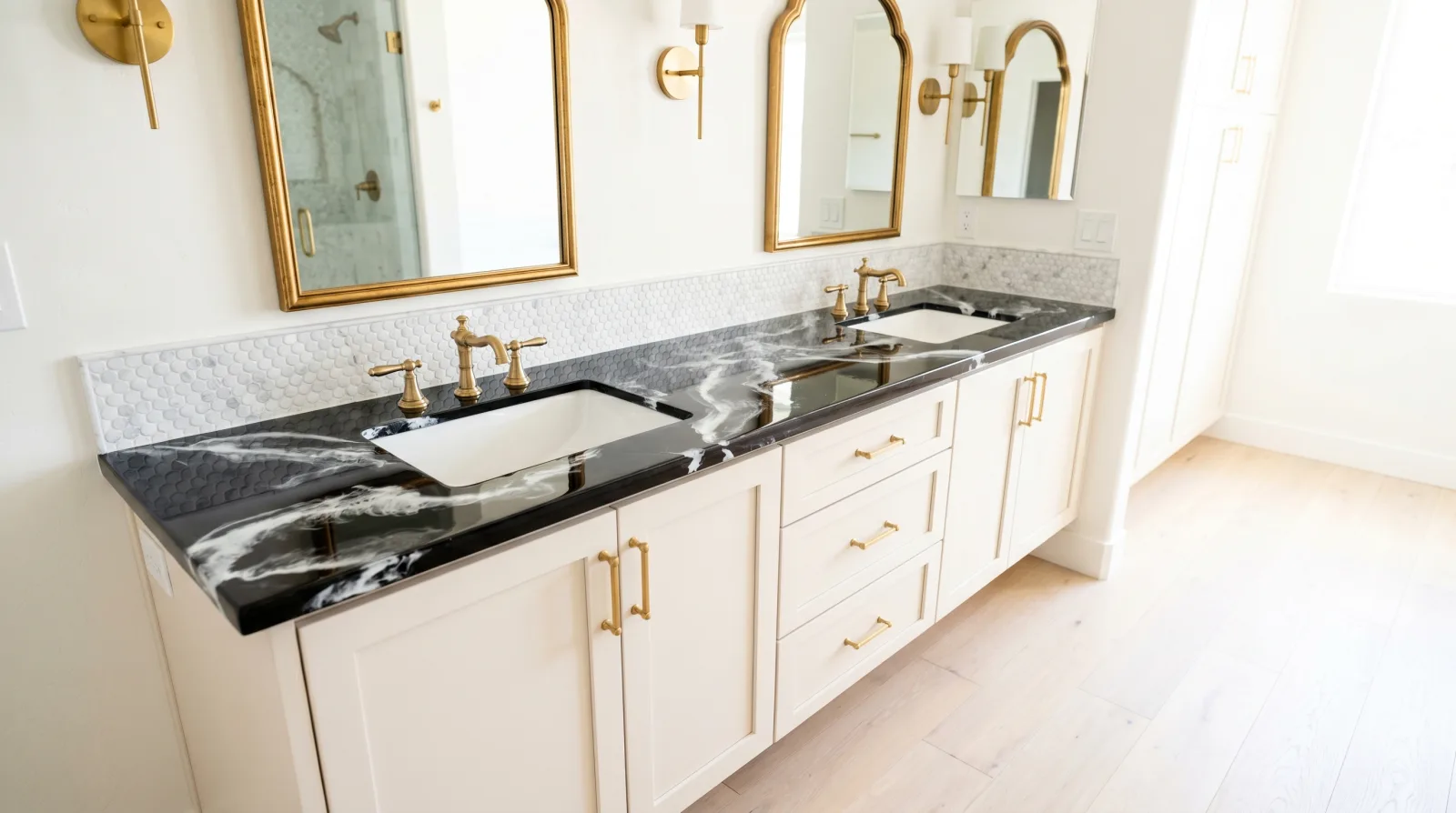 Nero Marble + Walnut, Goodyear
