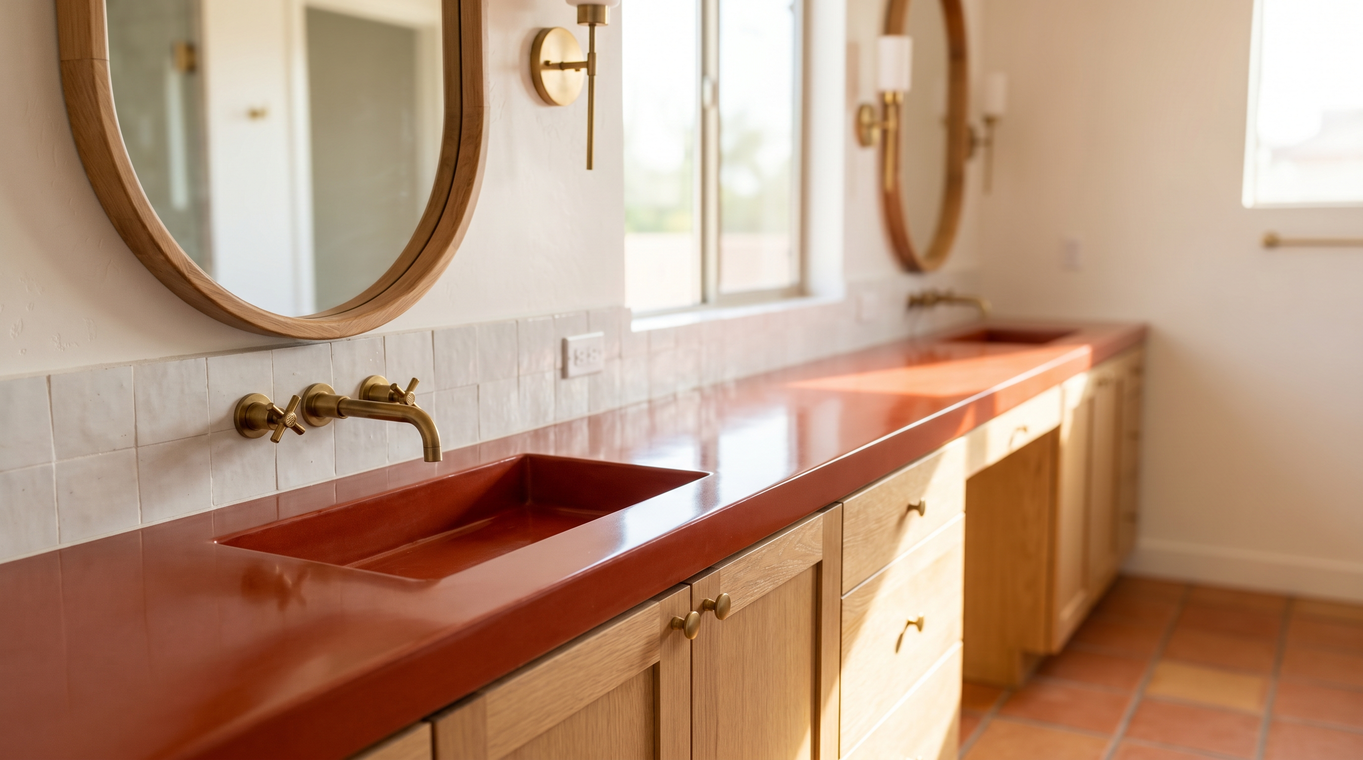 Pure Terracotta + Light Oak detail, Buckeye