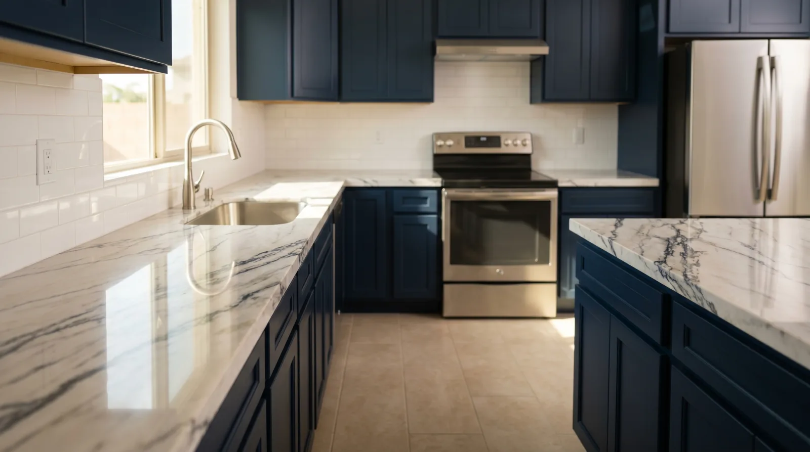 Calacatta Marble + Navy, Scottsdale