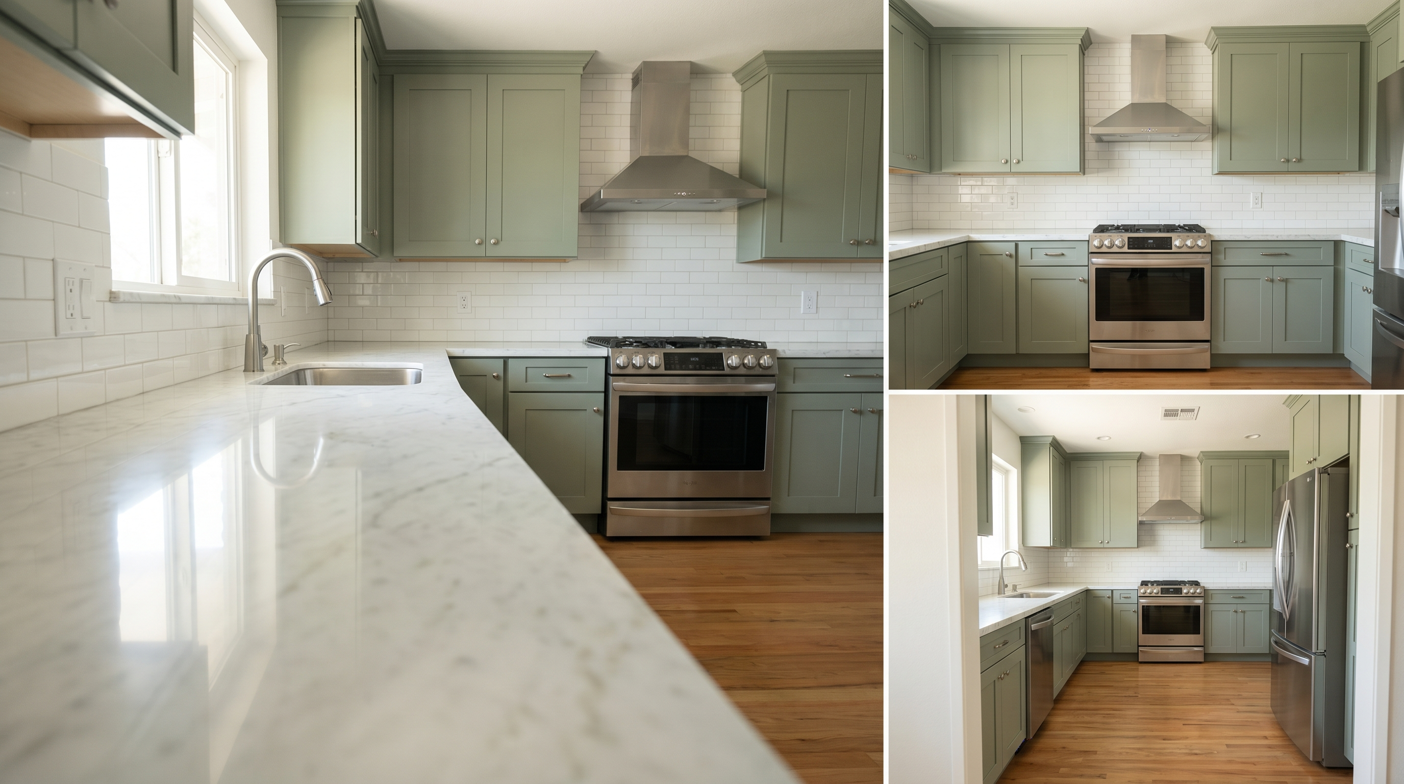 Soft Carrara + Sage Green detail, Gilbert