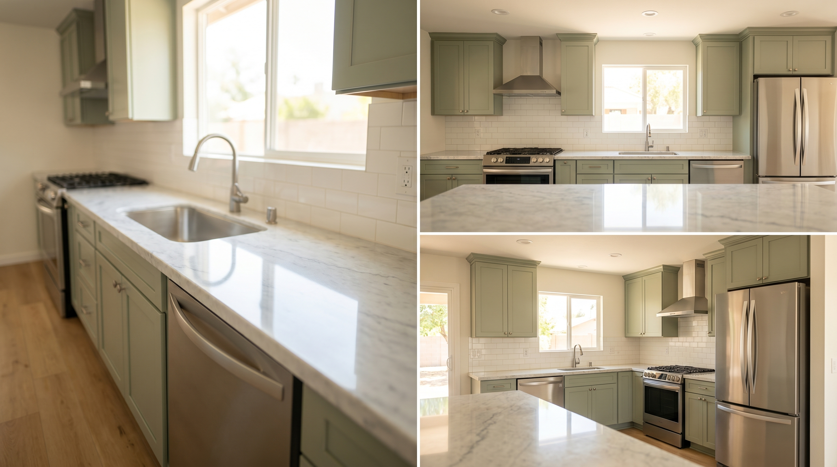 Soft Carrara + Sage Green detail, Gilbert