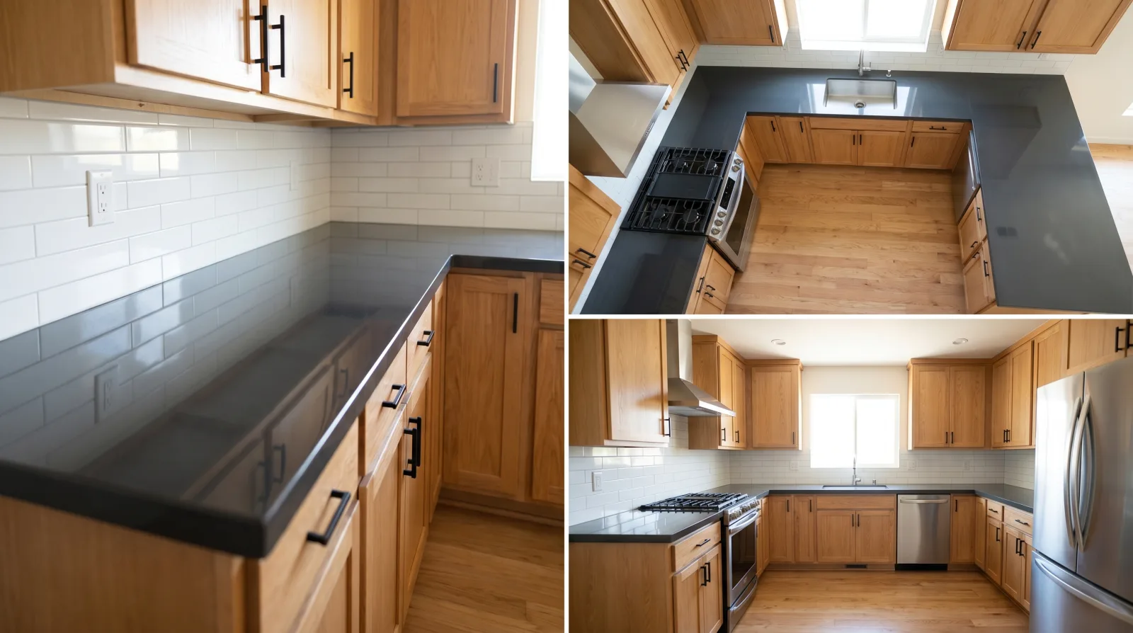 Pure Charcoal + Honey Oak detail, Tempe