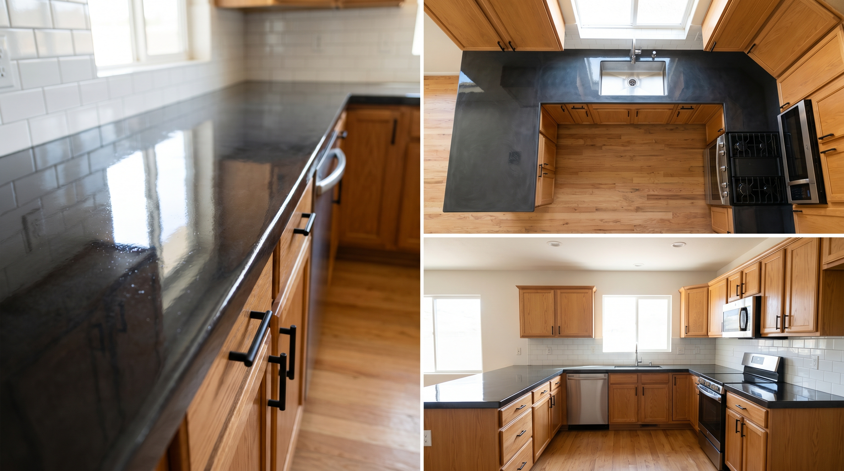 Pure Charcoal + Honey Oak detail, Tempe