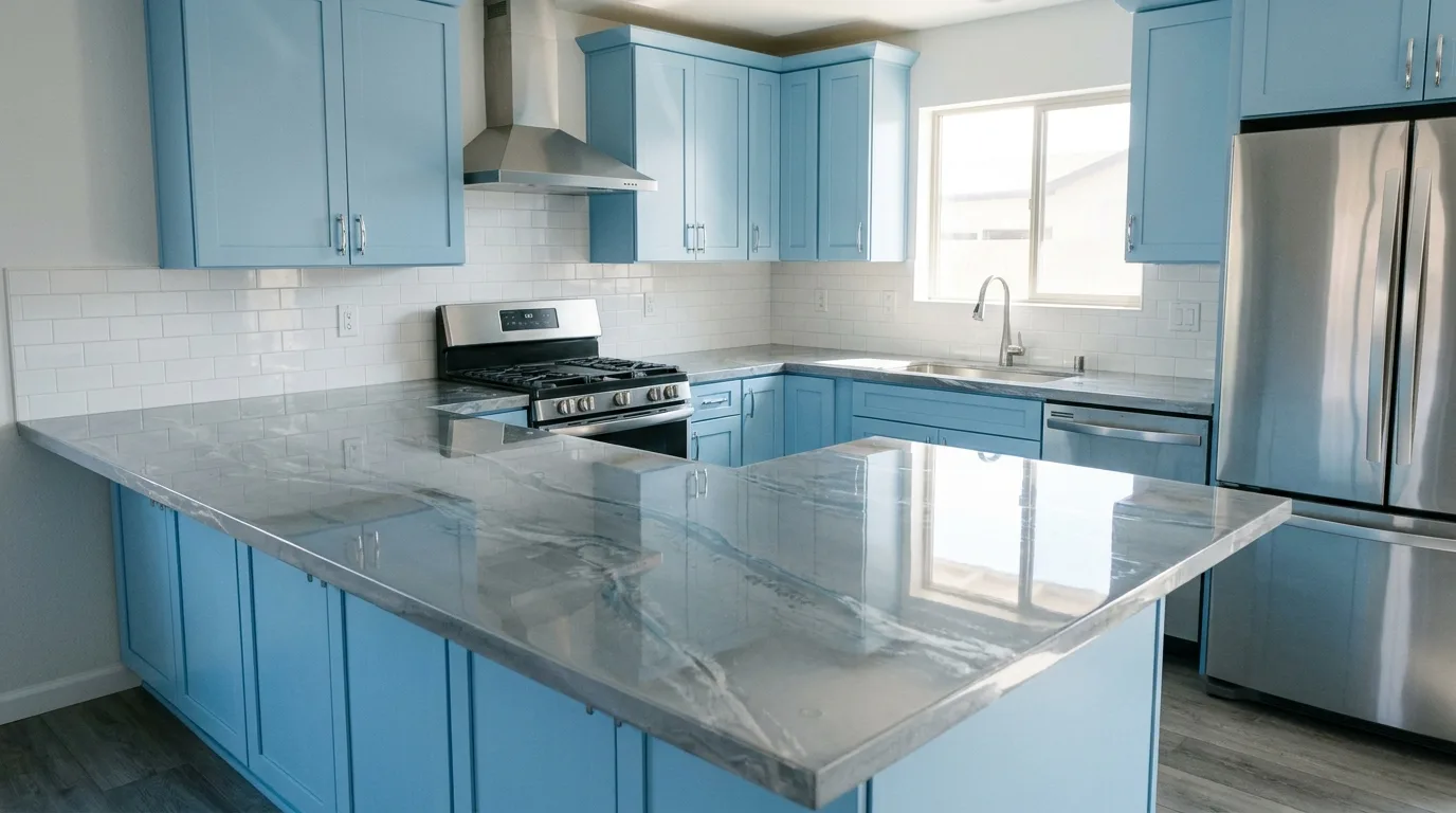 Silver Stream Quartz + Sky Blue detail, Desert Ridge