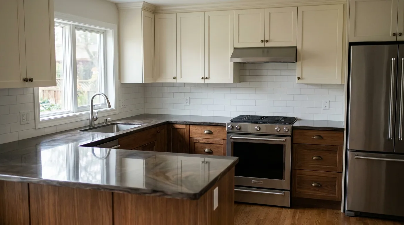 Smoky Quartz + Walnut detail, Las Sendas