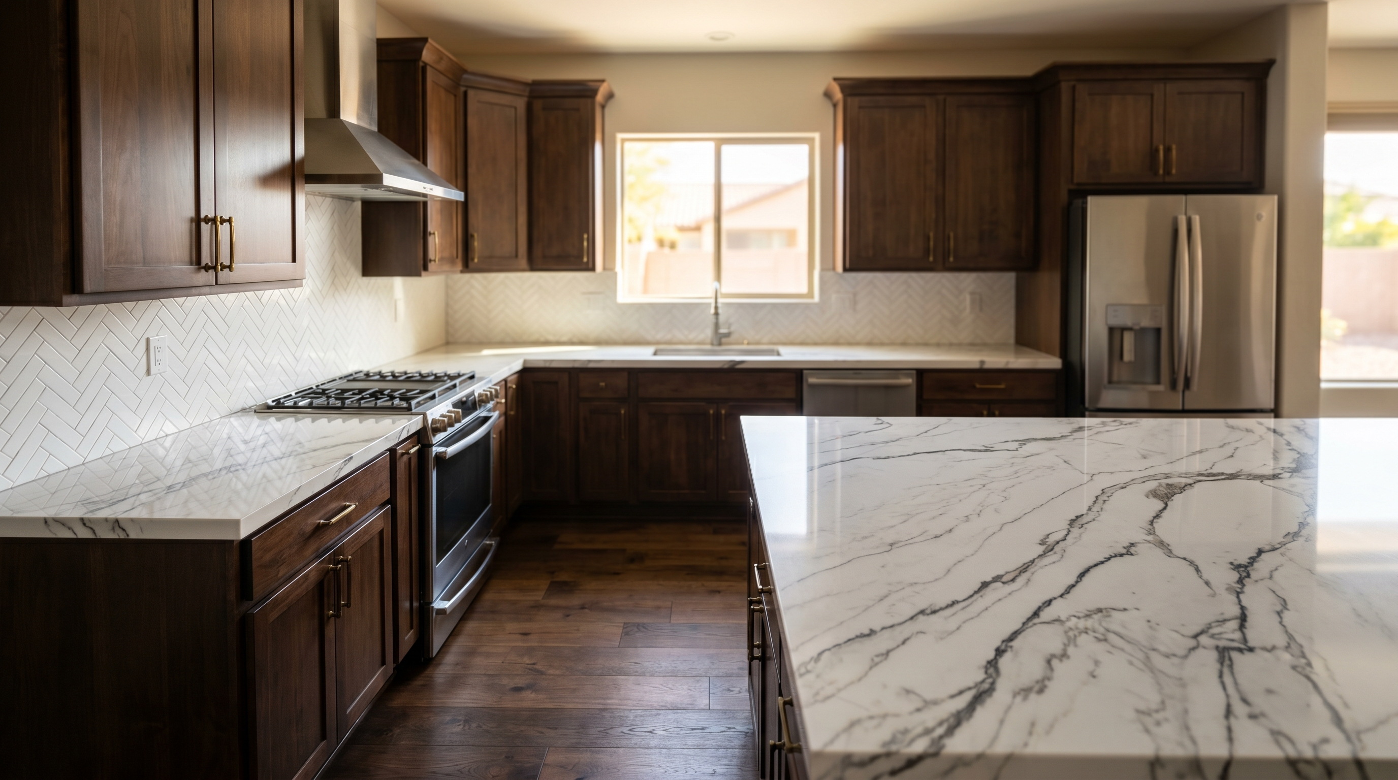 Statuary Marble + Dark Walnut, North Scottsdale