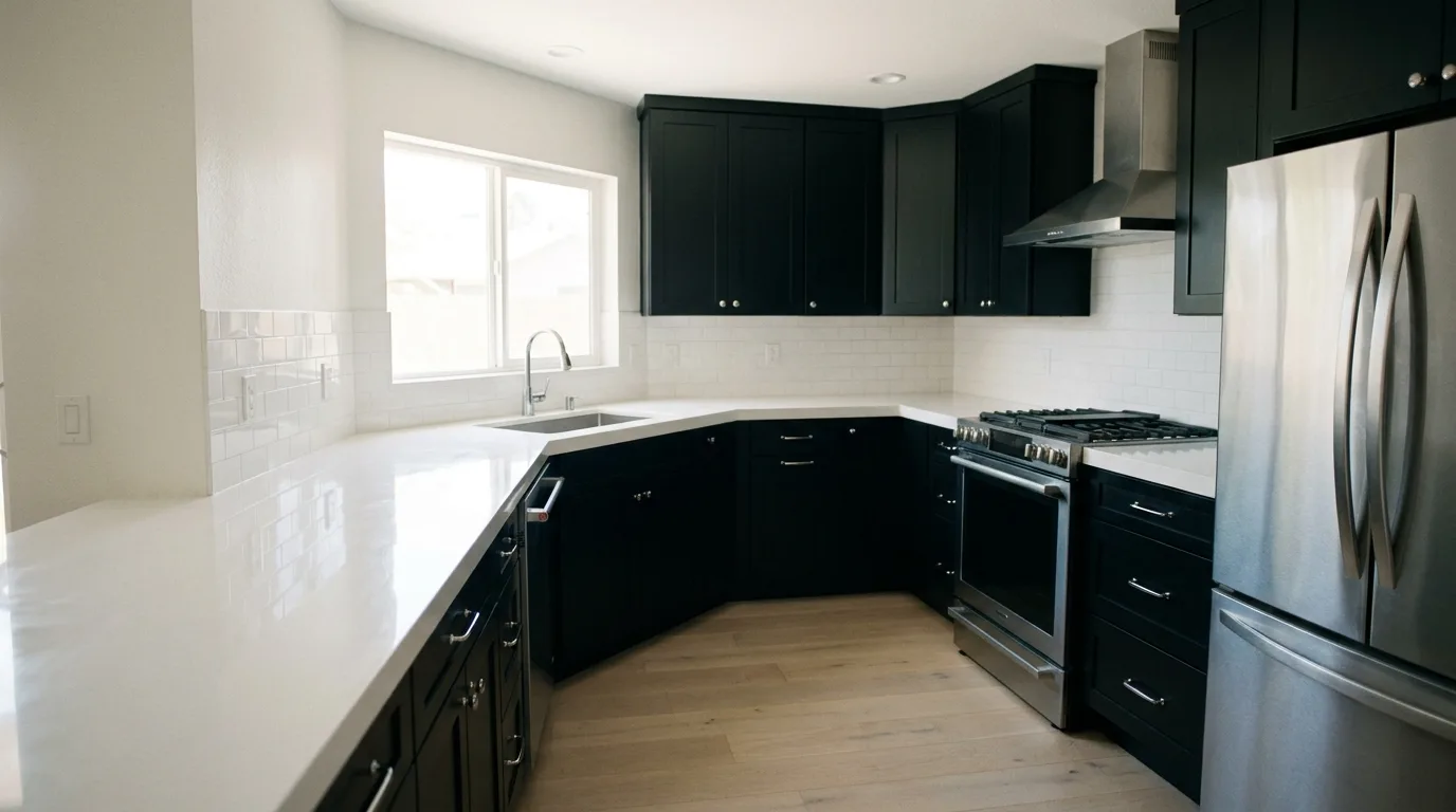 Thassos Marble + Matte Black detail, Roosevelt Row